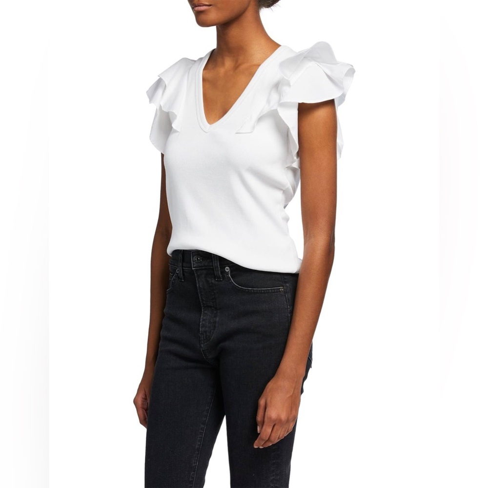 Veronica Beard ribbed Cathie top M